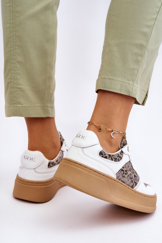  Ērti sporta apavi GOE LL2N4052 Baltas-smilšu krāsas