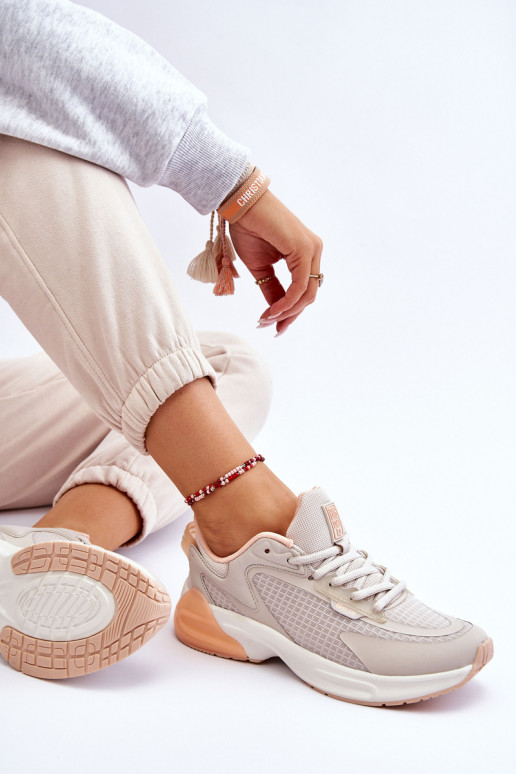 Ērti sporta apavi Memory Foam System Big Star LL274336 smilšu krāsas