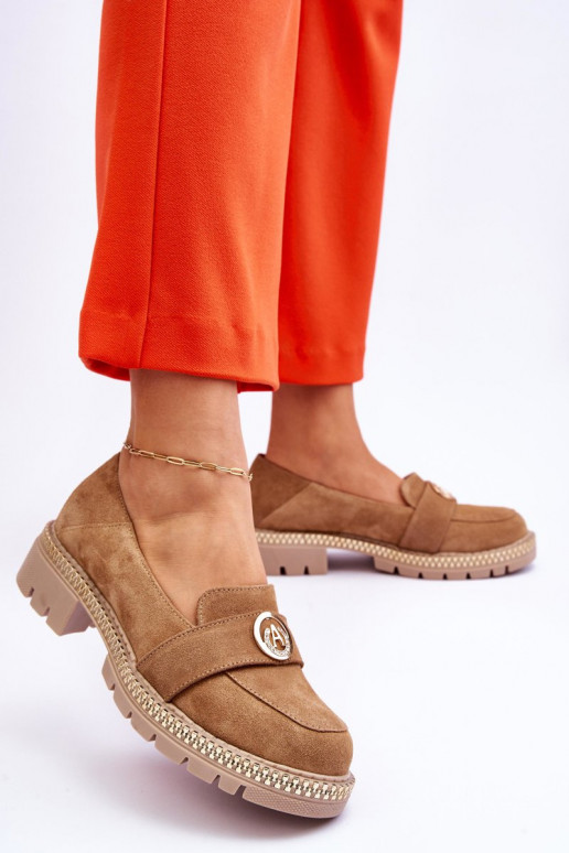 Eleganta stila Zamšādas mokasīni smilšu krāsas Laverne Eleganta stila Zamšādas mokasīni smilšu krāsas Laverne