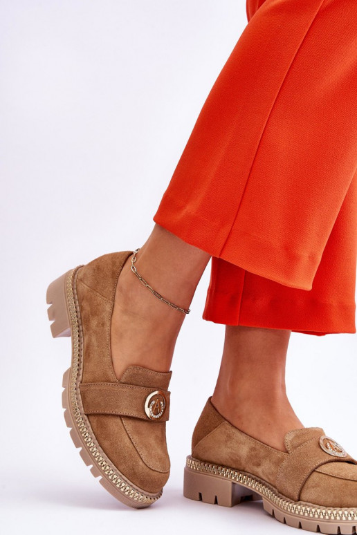 Eleganta stila Zamšādas mokasīni smilšu krāsas Laverne Eleganta stila Zamšādas mokasīni smilšu krāsas Laverne