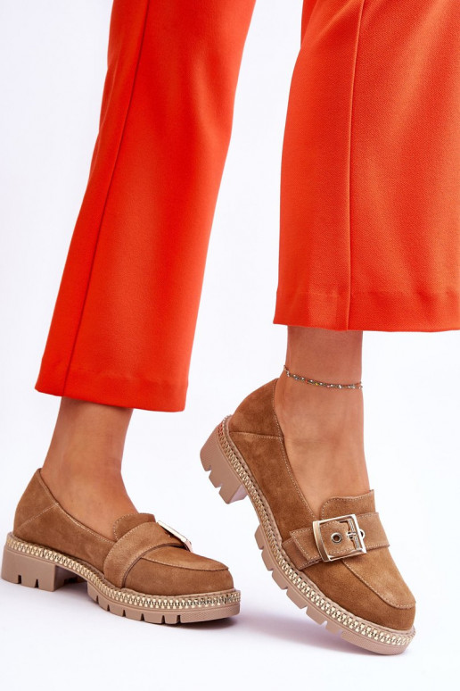 Zamšādas mokasīni smilšu krāsas Eloisa  Zamšādas mokasīni smilšu krāsas Eloisa