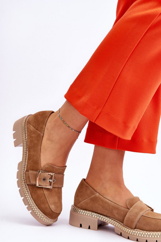 Zamšādas mokasīni smilšu krāsas Eloisa  Zamšādas mokasīni smilšu krāsas Eloisa