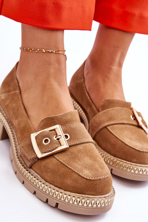 Zamšādas mokasīni smilšu krāsas Eloisa  Zamšādas mokasīni smilšu krāsas Eloisa