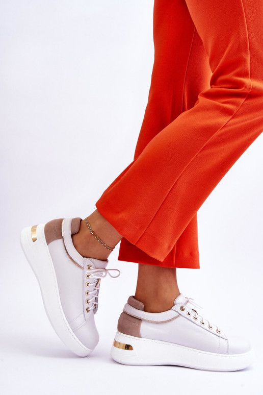    sporta apavi ar platformu baltas krāsas Caressa