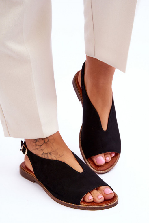 Moteru zamša sandales LeĮskis Shoes 3220/X smilšu krāsā