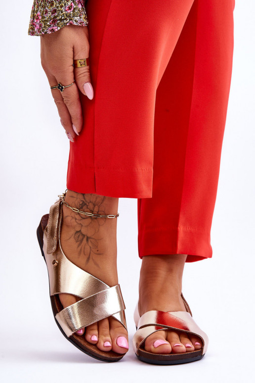 Zazoo 40141 Sieviešu basenes  ar lipīgām aizdarēm Zelta krāsas Zazoo 40141 Sieviešu basenes  ar lipīgām aizdarēm Zelta krāsas