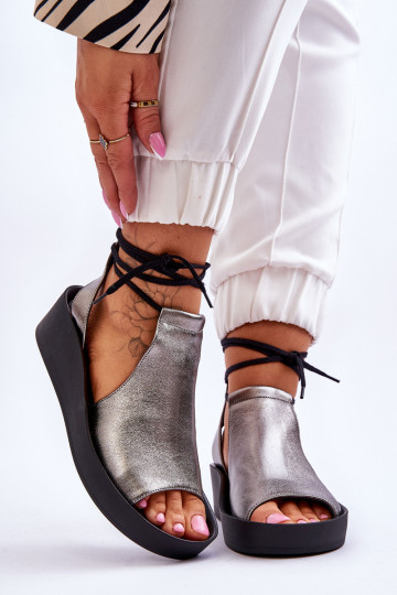 ar platformus basenes Nicole 2743/063 pelēkas -Melns