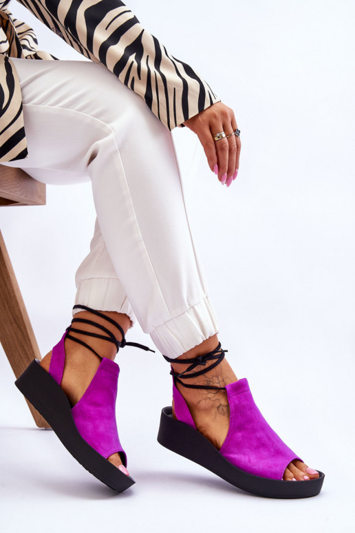 Zazoo 2743 Zamšādas platformas basenes rozā krāsas Zazoo 2743 Zamšādas platformas basenes rozā krāsas