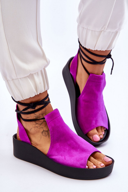 Zazoo 2743 Zamšādas platformas basenes rozā krāsas Zazoo 2743 Zamšādas platformas basenes rozā krāsas