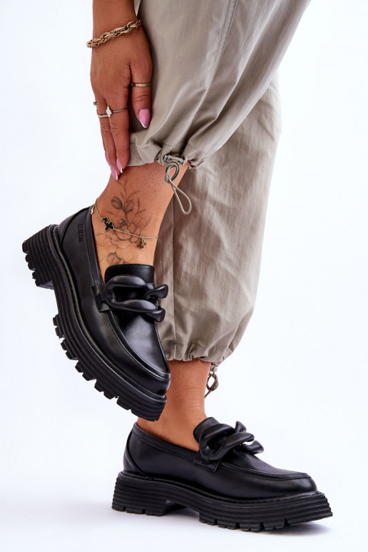 Mokasīni apavi Big Star LL274580 Melns   Mokasīni apavi Big Star LL274580 Melns