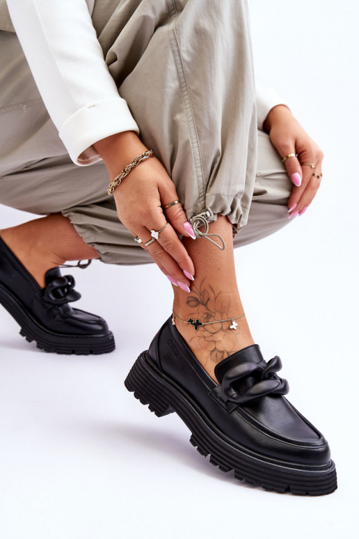 Mokasīni apavi Big Star LL274580 Melns   Mokasīni apavi Big Star LL274580 Melns