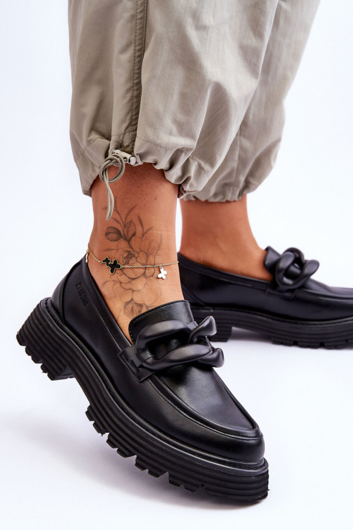 Mokasīni apavi Big Star LL274580 Melns   Mokasīni apavi Big Star LL274580 Melns