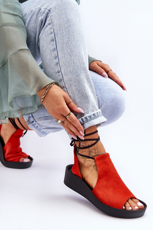 Zamšādas platformas basenes Zazoo 2743 oranžas krāsas Zamšādas platformas basenes Zazoo 2743 oranžas krāsas