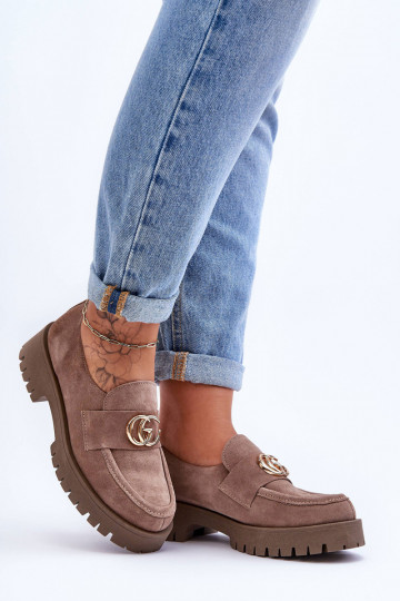  apavi zamšādas ar ornamentiem smilšu krāsas Rosefalls