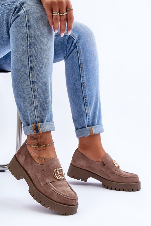  apavi zamšādas ar ornamentiem smilšu krāsas Rosefalls