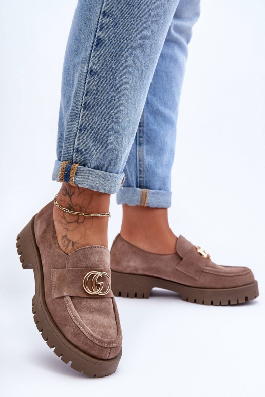  apavi zamšādas ar ornamentiem smilšu krāsas Rosefalls