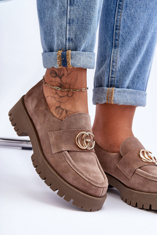  apavi zamšādas ar ornamentiem smilšu krāsas Rosefalls