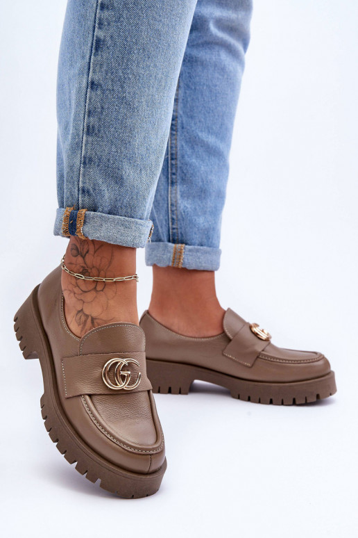 Stilīgi apavi ar ornamentiem smilšu krāsas Rosefalls