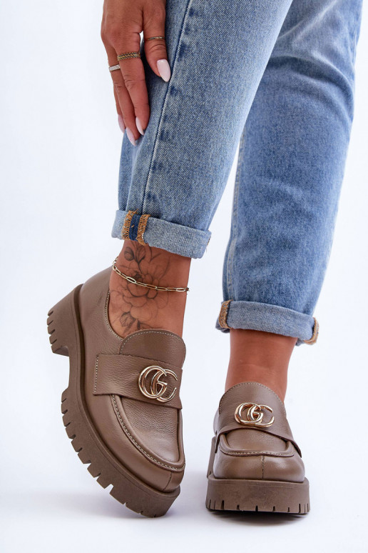 Stilīgi apavi ar ornamentiem smilšu krāsas Rosefalls