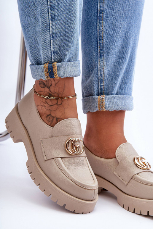 Stilīgi apavi ar ornamentiem smilšu krāsas Rosefalls