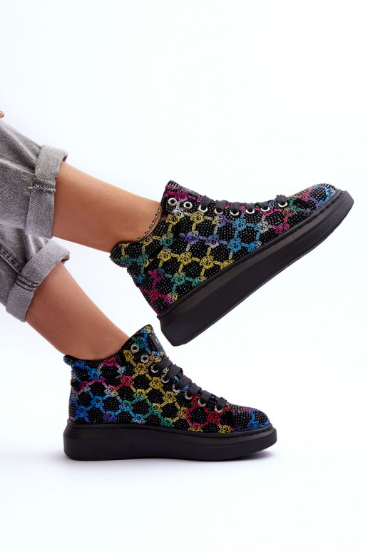 sporta apavi ar platformu  GOE MM2N4009 Melns