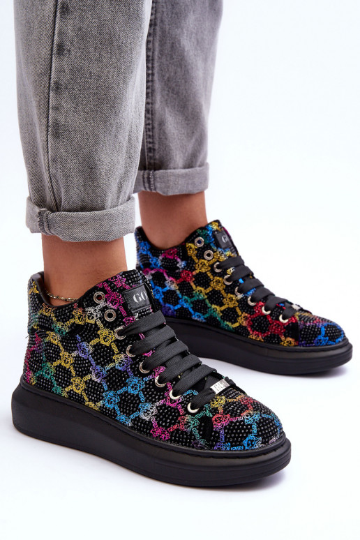 sporta apavi ar platformu  GOE MM2N4009 Melns