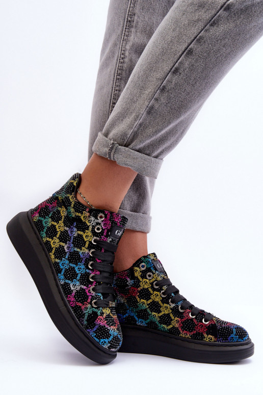 sporta apavi ar platformu  GOE MM2N4009 Melns