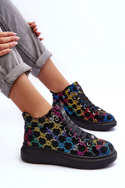 sporta apavi ar platformu  GOE MM2N4009 Melns