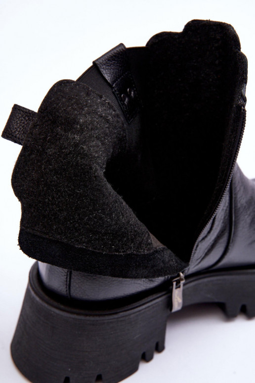   stilīgi puszābaki ar platformu Melns Lemar Lisencca