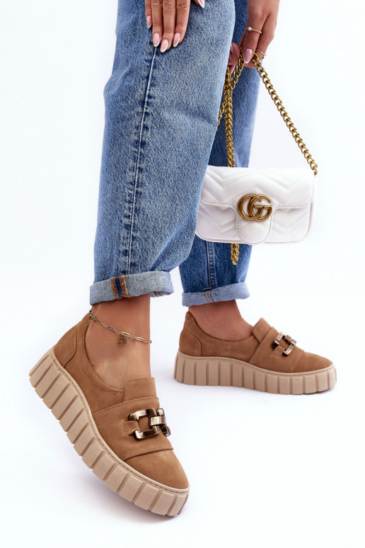 zamšādas apavi  ar platformu ar ornamentiem smilšu krāsas  3398 zamšādas apavi  ar platformu ar ornamentiem smilšu krāsas  3398