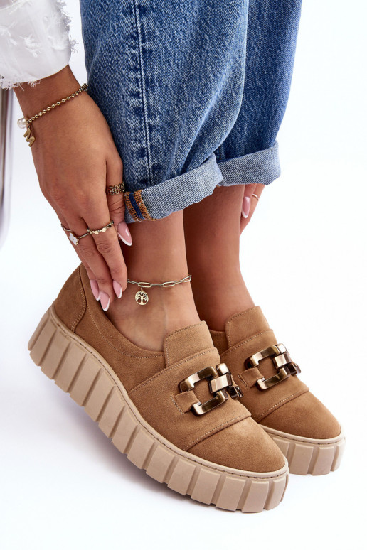 zamšādas apavi  ar platformu ar ornamentiem smilšu krāsas  3398 zamšādas apavi  ar platformu ar ornamentiem smilšu krāsas  3398