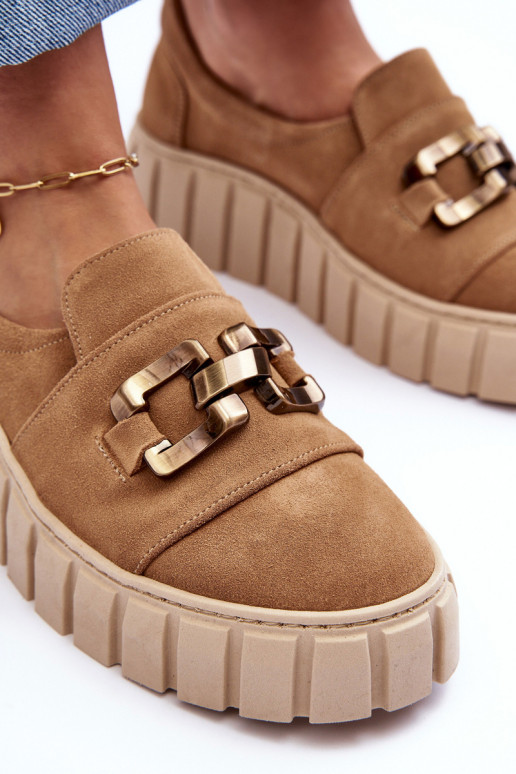 zamšādas apavi  ar platformu ar ornamentiem smilšu krāsas  3398 zamšādas apavi  ar platformu ar ornamentiem smilšu krāsas  3398