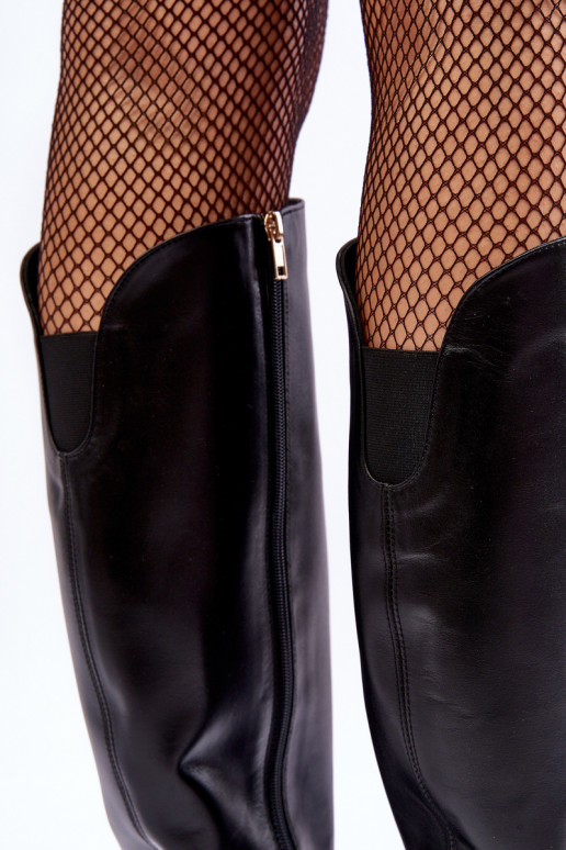    garie zābaki ar papēdi Melns  2928/B