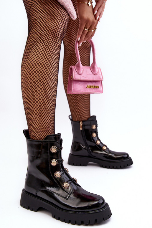 siltināti Sieviešu puszābaki  Guzikami D&A MR870-51 Melns  siltināti Sieviešu puszābaki  Guzikami D&A MR870-51 Melns