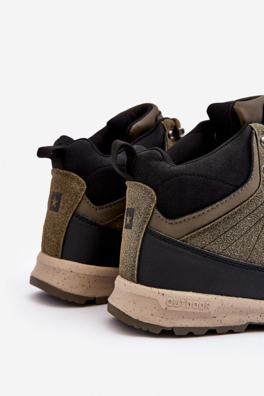 Siltināti pārgājienu zābaki Haki krāsas Big Star MM274480  Siltināti pārgājienu zābaki Haki krāsas Big Star MM274480