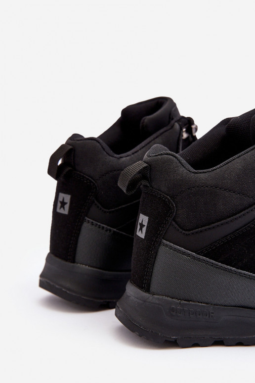 Siltināti pārgājienu zābaki Melns Big Star MM274481  Siltināti pārgājienu zābaki Melns Big Star MM274481