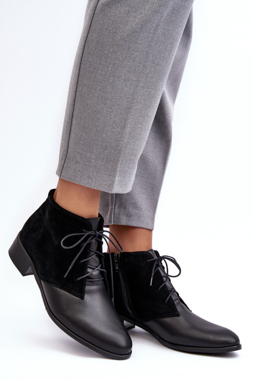   Šņorējami puszābaki Melns Kefora