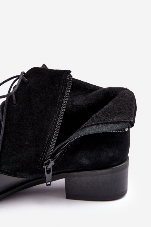   Šņorējami puszābaki Melns Kefora