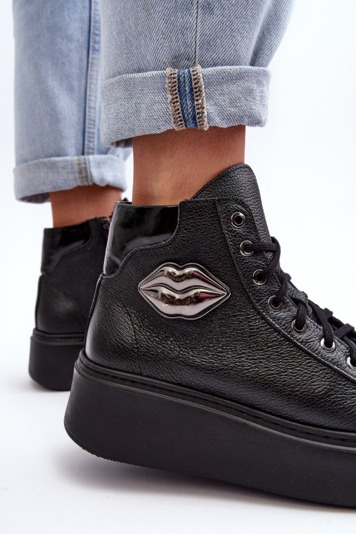 sieviešu puszābaki  ar rāvējslēdzējiem Lemar Melns Katerin