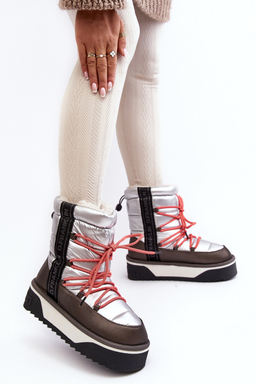 sniega apavi  ar masīvu zoli  D.Franklin DFSH371006 Sudraba krāsas