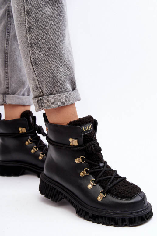 sieviešu zābaki apavi  GOE MM2N4082 Melns