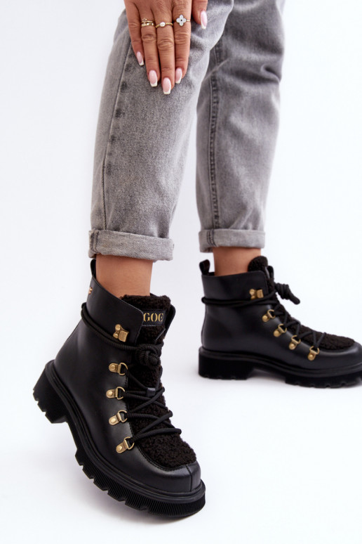 sieviešu zābaki apavi  GOE MM2N4082 Melns