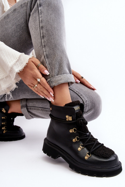 sieviešu zābaki apavi  GOE MM2N4082 Melns