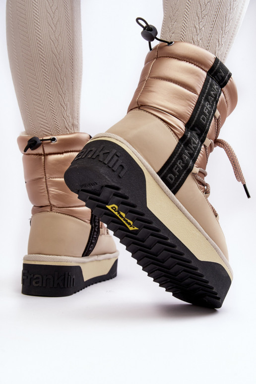 sniega apavi  ar masīvu zoli  D.Franklin DFSH371006 smilšu krāsas