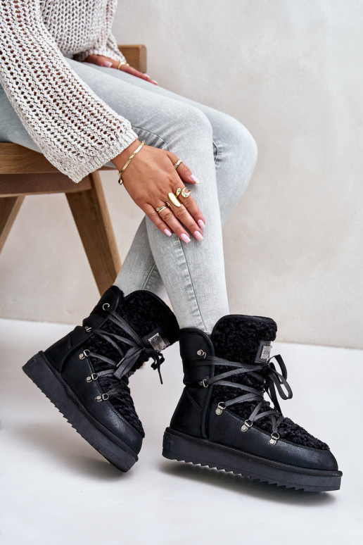 sniega apavi ar platformu  D.Franklin DFSH370004 Melns