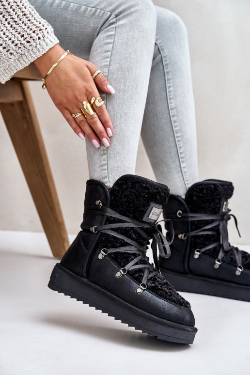 sniega apavi ar platformu  D.Franklin DFSH370004 Melns