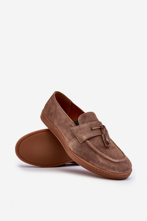  zamšādas Mokasīni apavi Zazoo 1566 brūnas krāsas