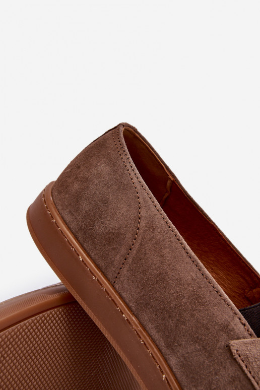  zamšādas Mokasīni apavi Zazoo 1566 brūnas krāsas