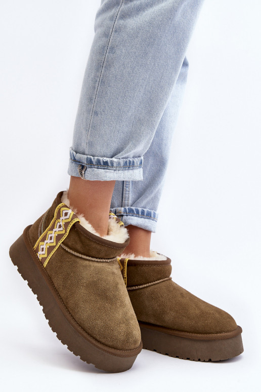   zamšādas sniega apavi  Zaļas krāsas Vebissat