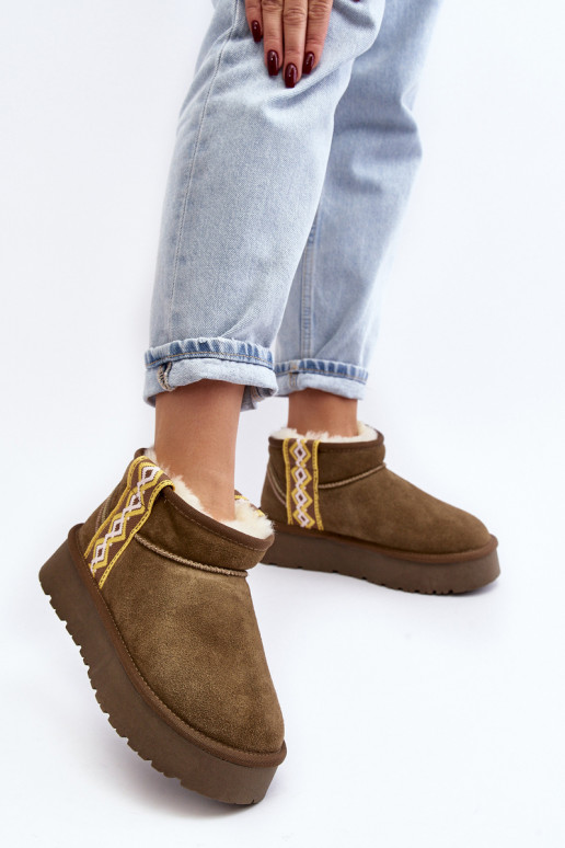   zamšādas sniega apavi  Zaļas krāsas Vebissat